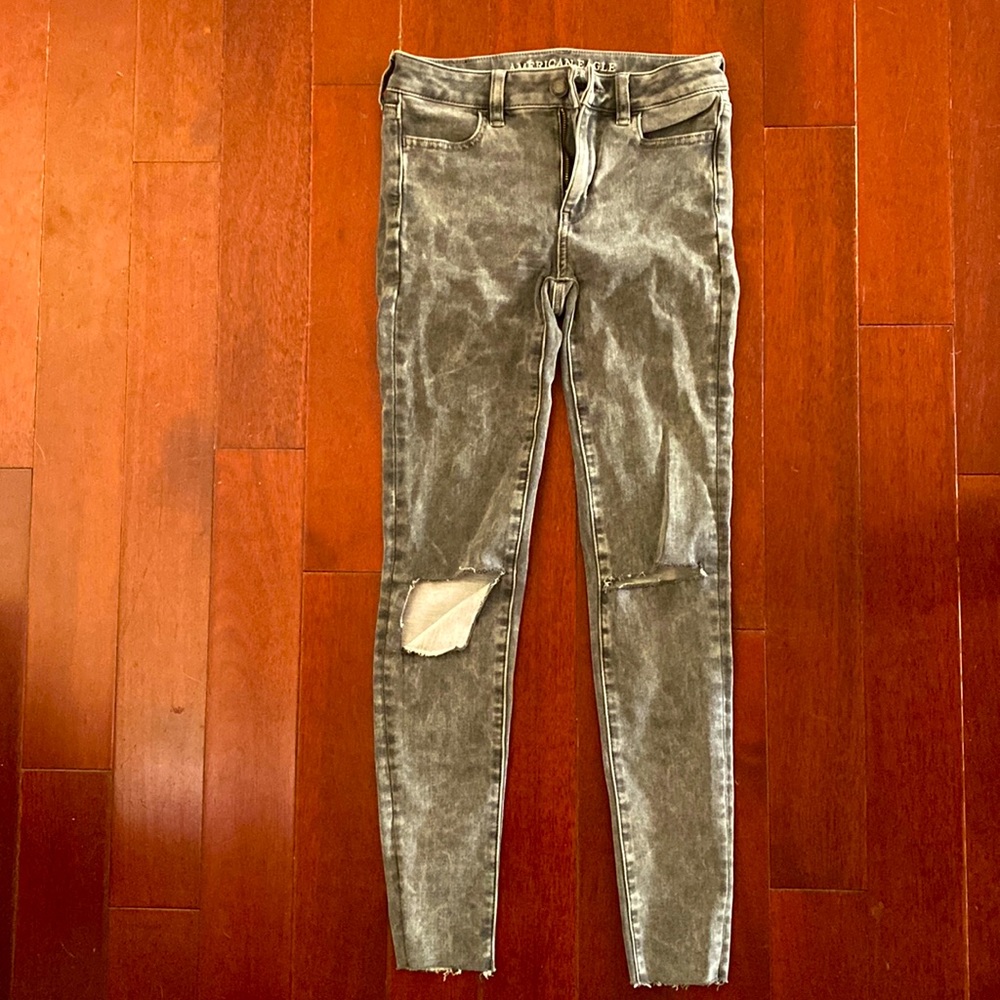 High-Rise 360• Super Stretch, Faded Grey Jeans